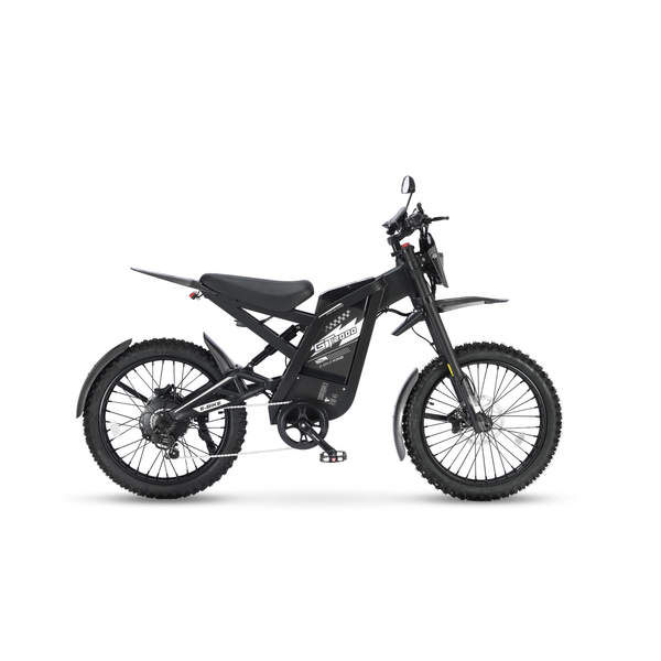 Фетбайк Ouxi GT2000 2.0 у чорному кольорі, вигляд збоку