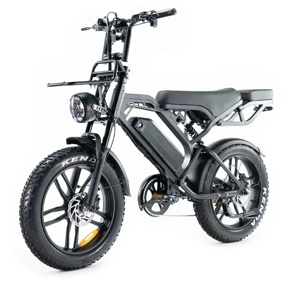 QMWheel V20 Pro fatbike in zwart, productfoto 5