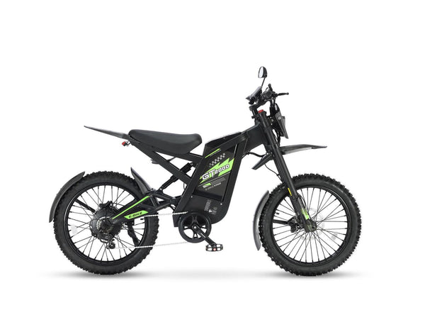 Фетбайк Ouxi GT2000 2.0 у зеленому кольорі, вигляд збоку