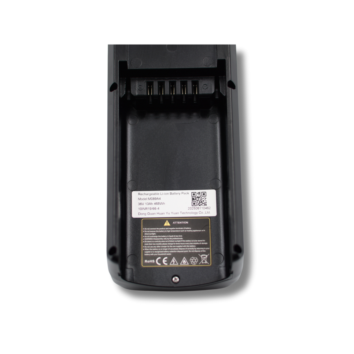 Ouxi V8 Ultra Mini Akku 36V 10,4Ah Unterseite mit Anschluss