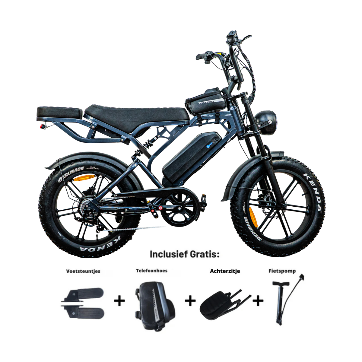 Fatbike QMWheel V20 Pro w kolorze ciemnoszarym, zdjęcie produktu 1