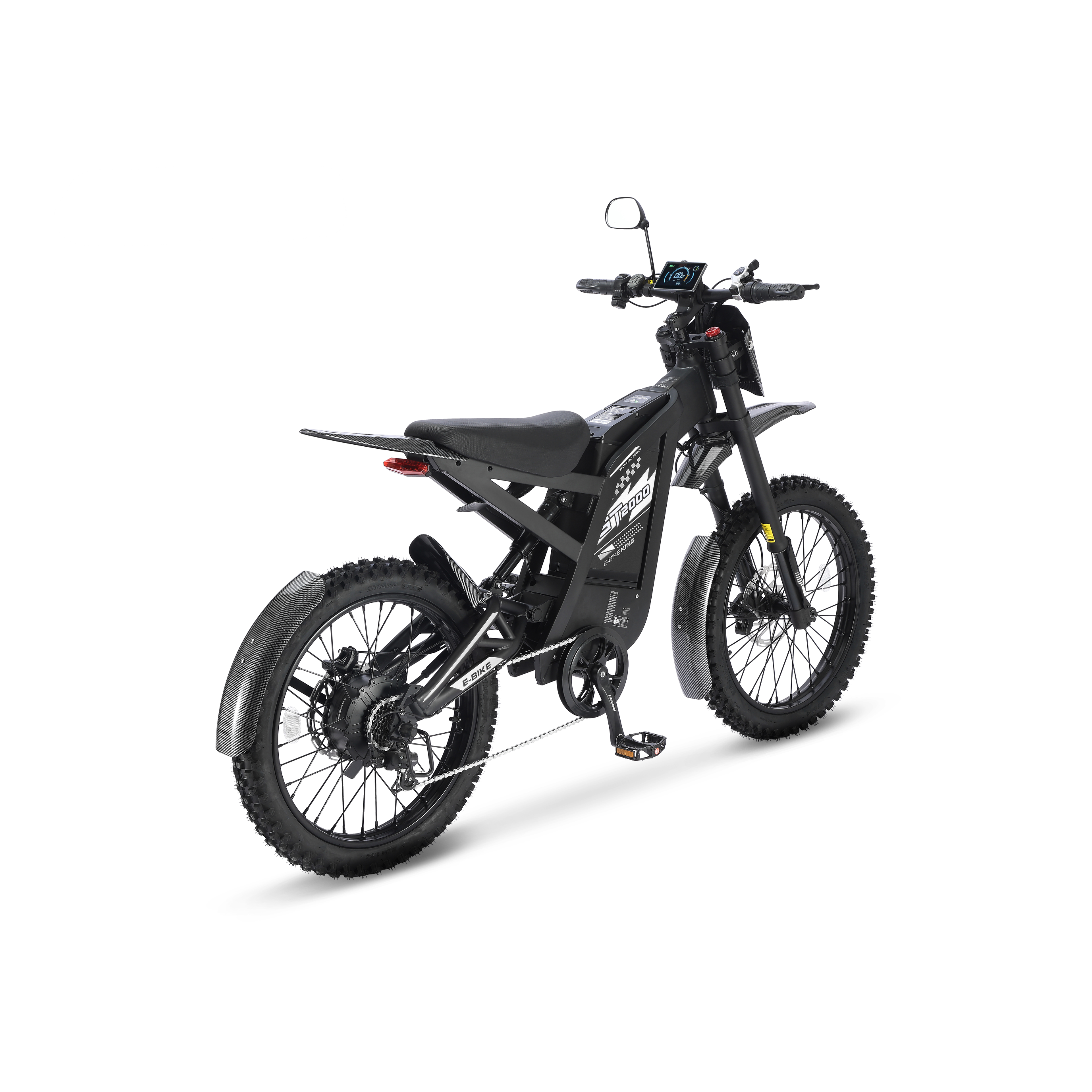 GT2000 - Electric Dirt Bike - Zwart - Opvoerbaar - Ouxi Fatbike - 6 Km/Pu Gashendel