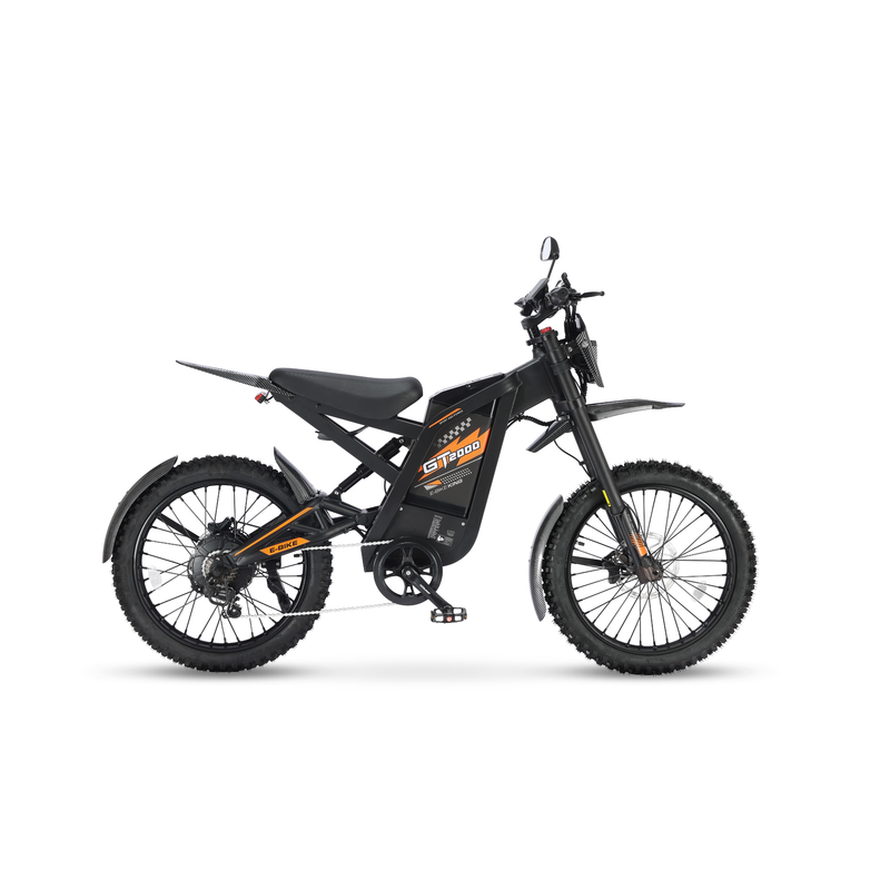 Фэтбайк Ouxi GT2000 оранжевого цвета, вид сбоку