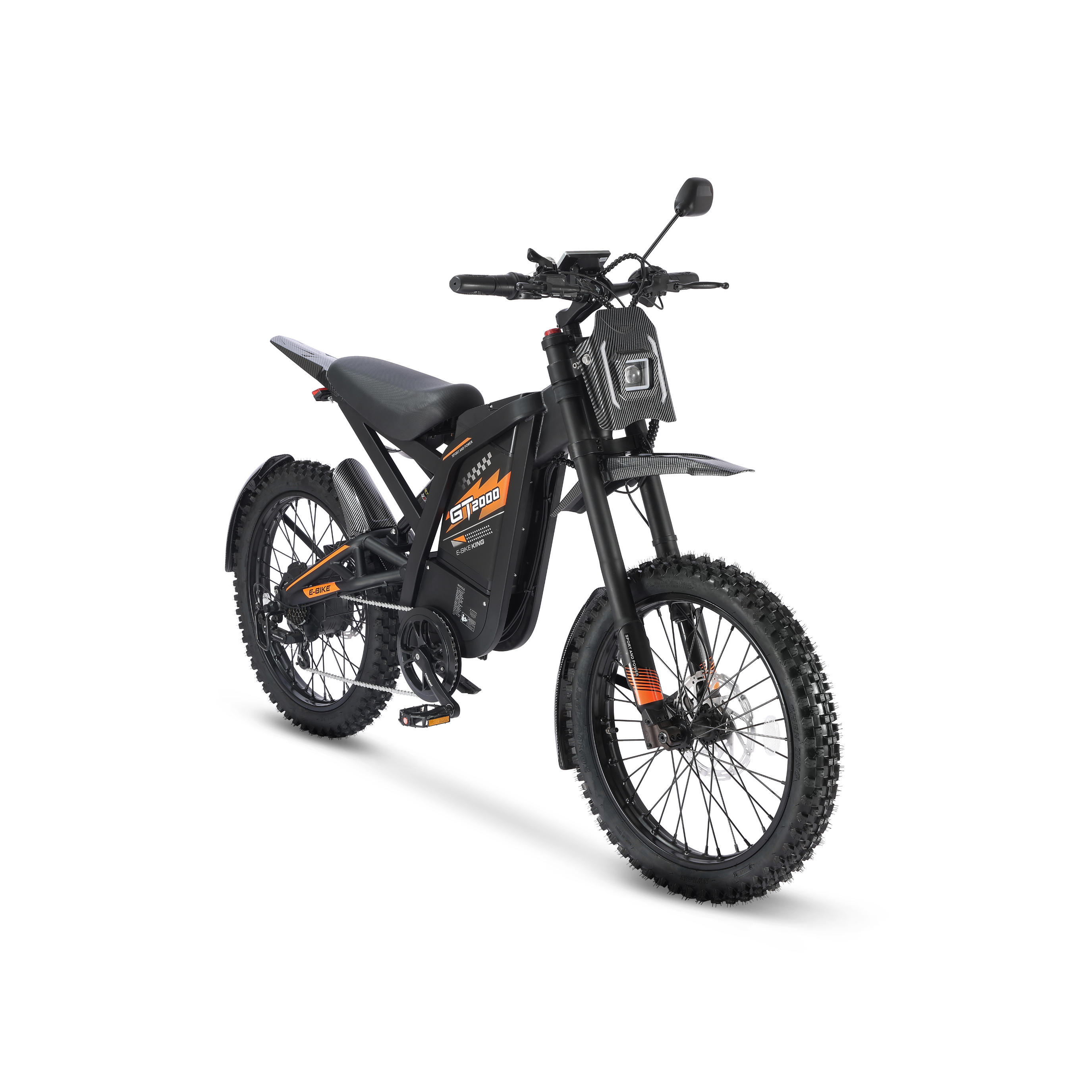 GT2000 - Electric Dirt Bike - Oranje - Opvoerbaar - Ouxi Fatbike - 6 Km/Pu Gashendel [OPTIE]
