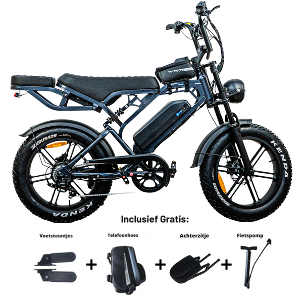 Фетбайк QMWheel V20 Pro темно-сірого кольору, фото товару 1