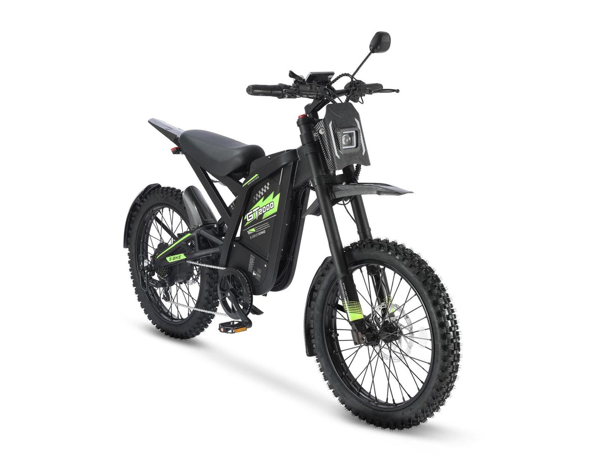 Фетбайк Ouxi GT2000 2.0 у зеленому кольорі, вигляд спереду навскоси