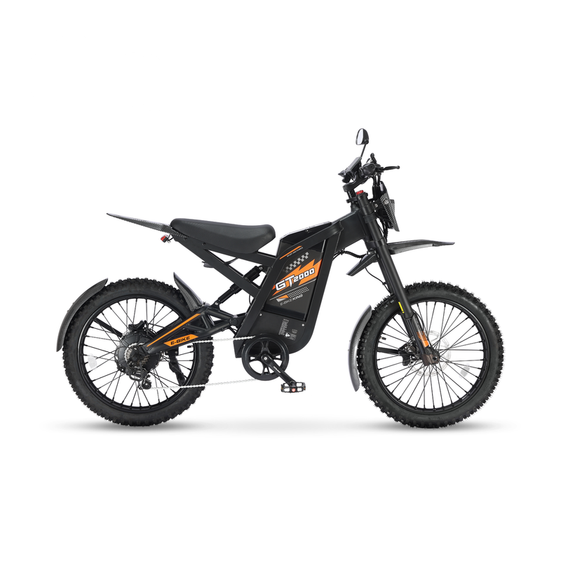 Fatbike Ouxi GT2000 2.0 w kolorze pomarańczowym, widok z boku