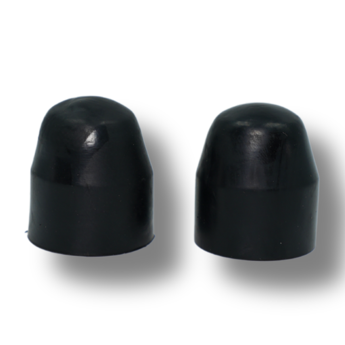 Rubber Afdekdoppen Zwart (2 Stuks)